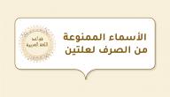 الأسماء الممنوعة من الصرف لعلتين صورة مقال الأسماء الممنوعة من الصرف لعلتين