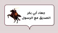 جهاد أبي بكر الصديق مع الرسول صورة مقال جهاد أبي بكر الصديق مع الرسول