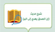 صورة مقال شرح حديث (إن الصدق يهدي إلى البر...)